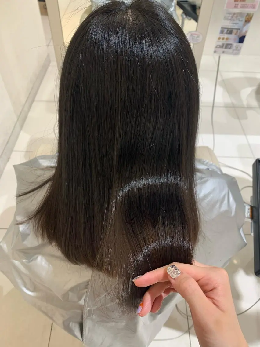 ロング 髪質改善 トリートメント 🪿透明感/艶カラー ﾜﾀﾅﾍﾞｱｵｲのヘアスタイル
