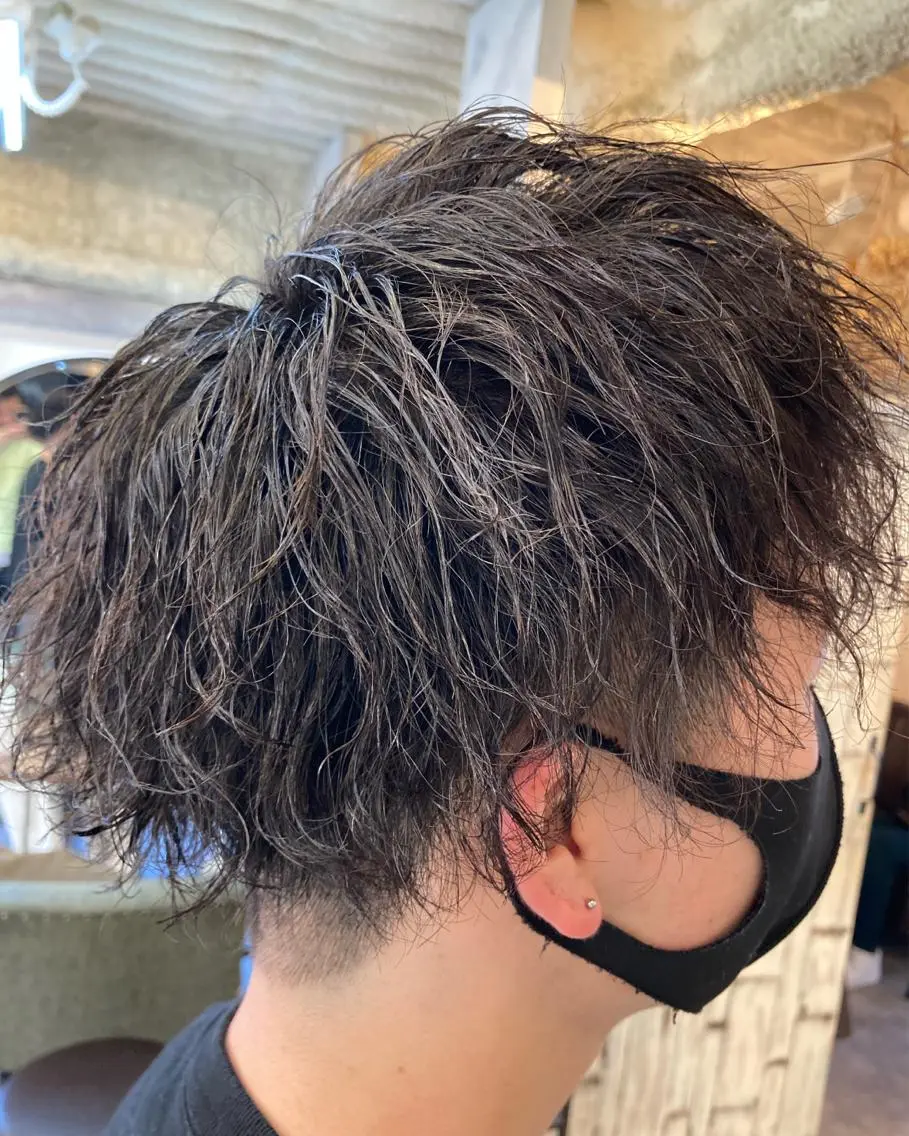 メンズ カット パーマ 田中 健太郎のヘアスタイル