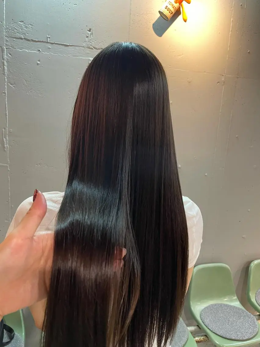 ロング カラー 透明感カラー イルミナカラー トリートメント 🍀アレンジ簡単ヘア ☘️石田万里奈🍀のヘアスタイル