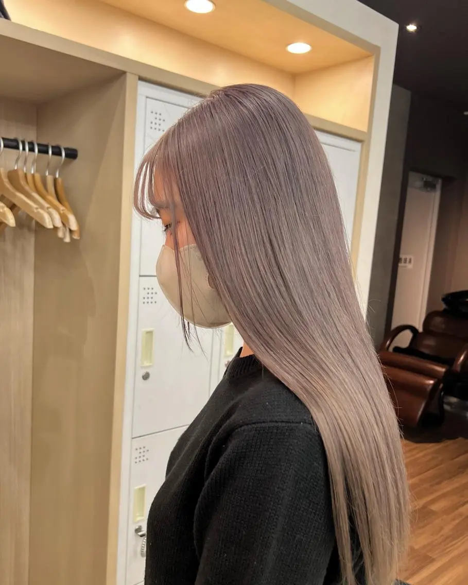 ロング カラー グレージュ 髪質改善ストレート sotaのヘアスタイル
