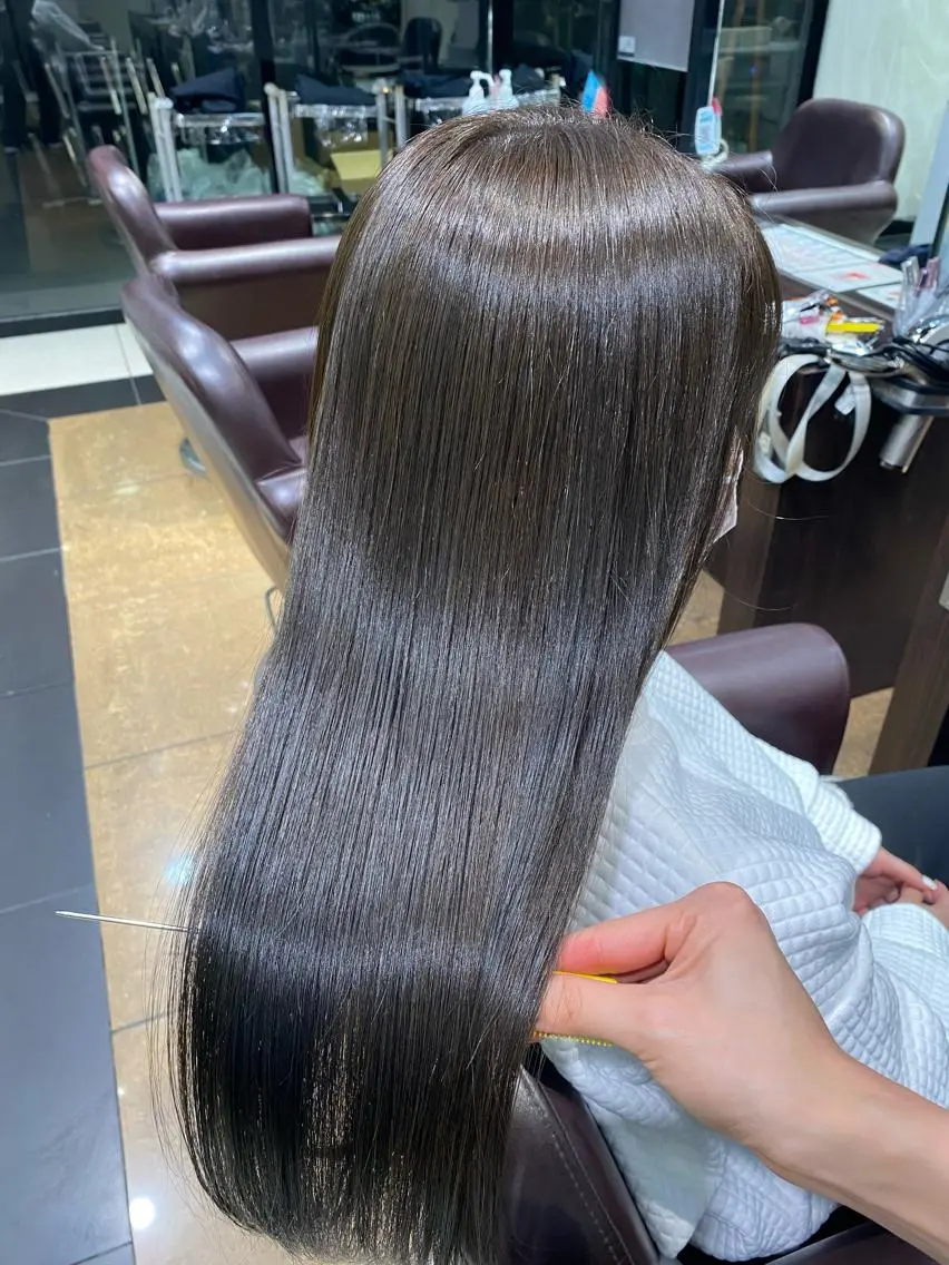 ロング カラー カット ヘアカラー トリートメント hina☺︎ 髪質改善/ストレートのヘアスタイル
