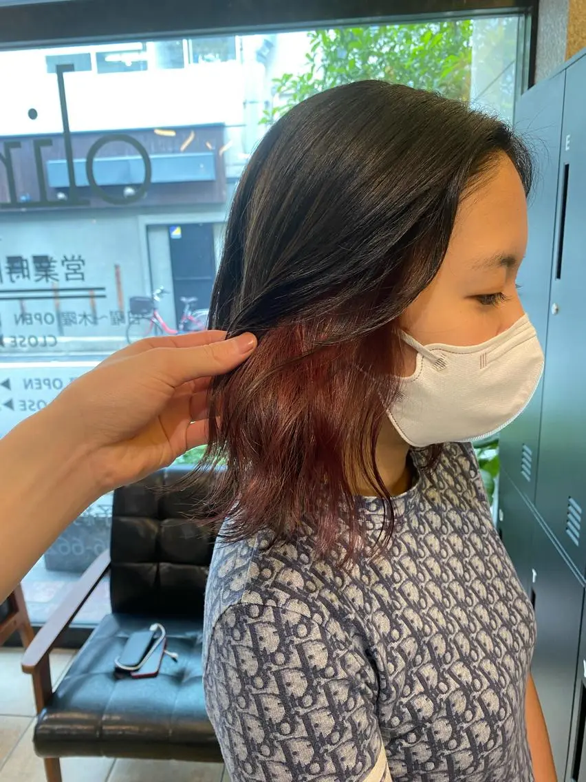 ミディアム カラー ヘアカラー 西田辺/ タカスナオヤのヘアスタイル