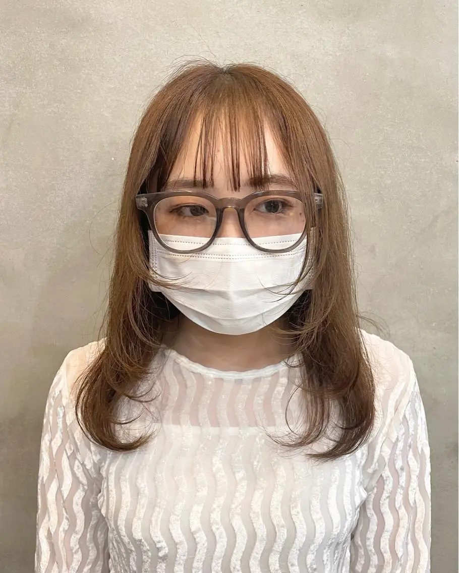 セミロング カラー ヘアアレンジ カット ヘアカラー トリートメント 【ピンク/韓国ヘア/ ヘアセット】亜海のヘアスタイル