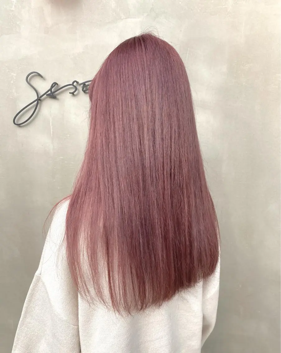 ロング カラー バレイヤージュ ブリーチ ダブルカラー イヤリングカラー グラデーションカラー カット ヘアカラー トリートメント ヘッドスパ 酸性ストレート/ブリ ーチなしWカラー河本のヘアスタイル