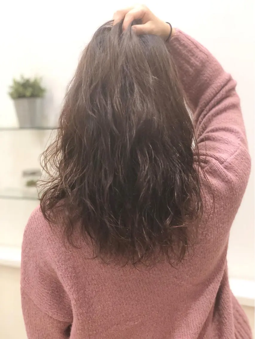 セミロング パーマ セミロングパーマ くせ毛 ディレクター ノナカのヘアスタイル