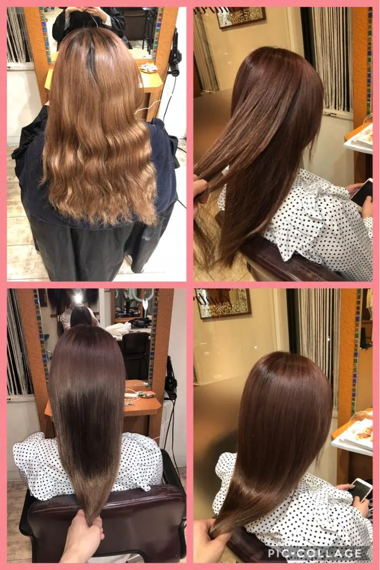 ロング カラー ラベンダーカラー ピンクカラー 100%髪質改善特化 TRUNSのヘアスタイル