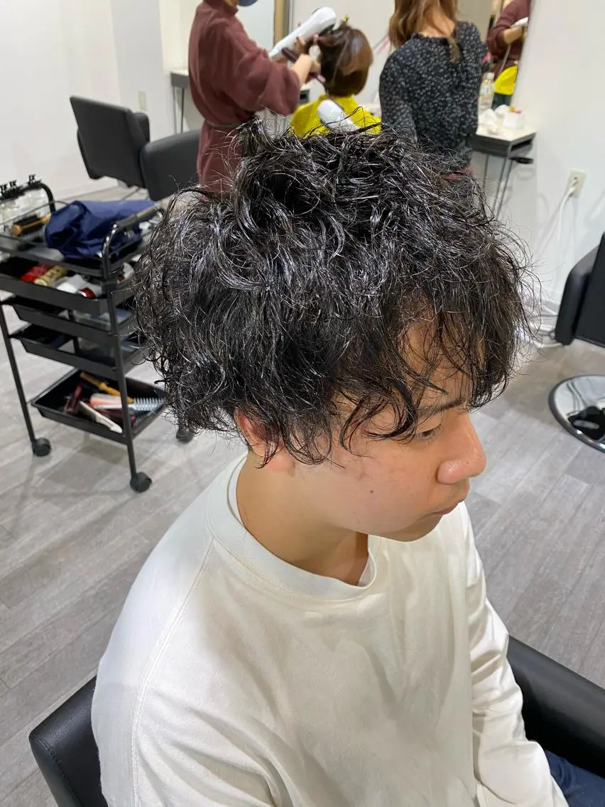 パーマ メンズ パーマ 先着1名様限定 カット無料のヘアスタイル
