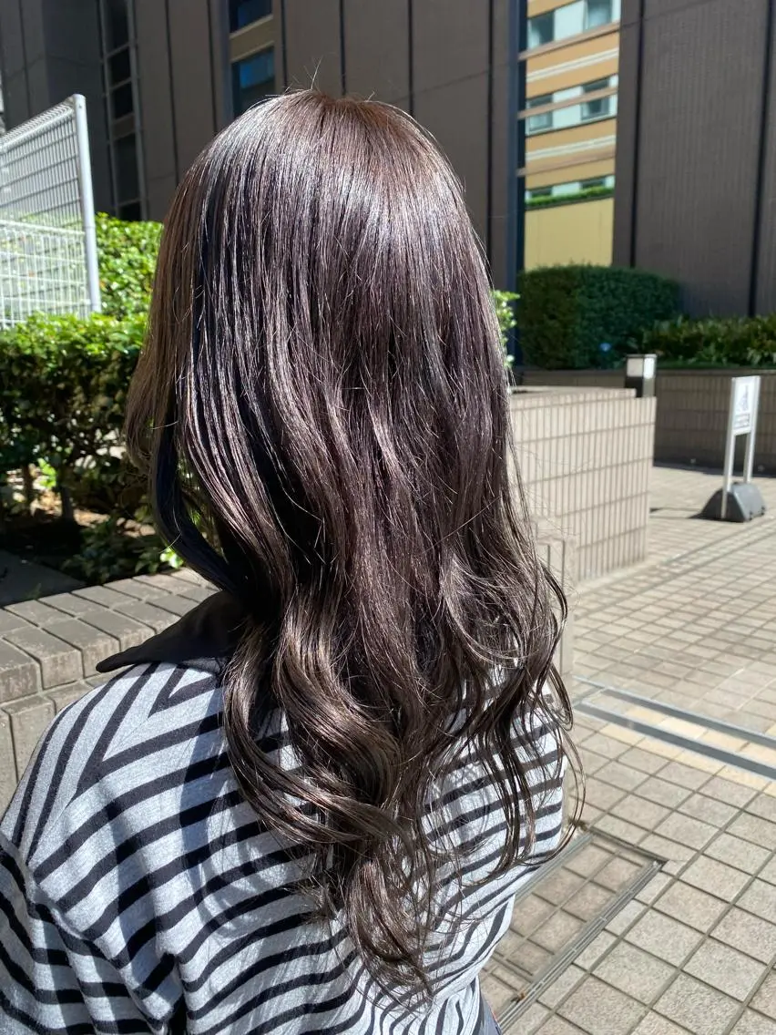 ミディアム カラー 髪質改善&縮毛矯正 カット/soyaのヘアスタイル