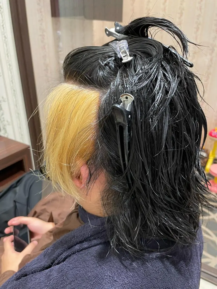 カラー メンズ イヤリングカラー ✂︎山﨑 涼太✂︎のヘアスタイル