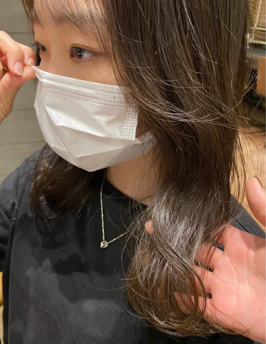 ミディアム カラー YUI🍊 ボブ/レイヤーカットのヘアスタイル