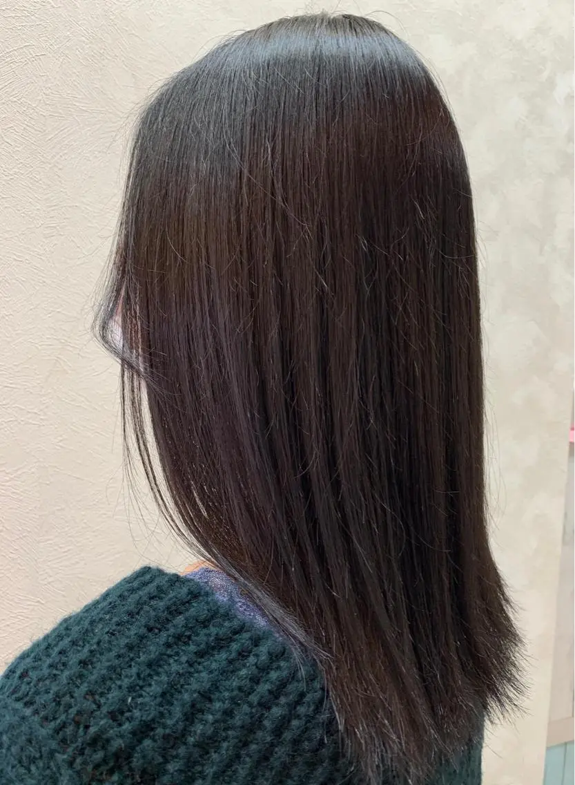 ミディアム カラー おくれ毛 ヘアカラー トリートメント 加藤 産休につき8月末までのヘアスタイル