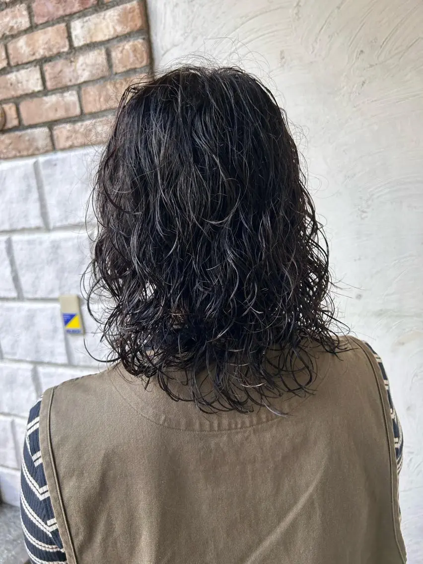 ミディアム パーマ ミディアムパーマ ボブ スパイラルパーマ お任せヘア☘️☘️ 及川渚のヘアスタイル