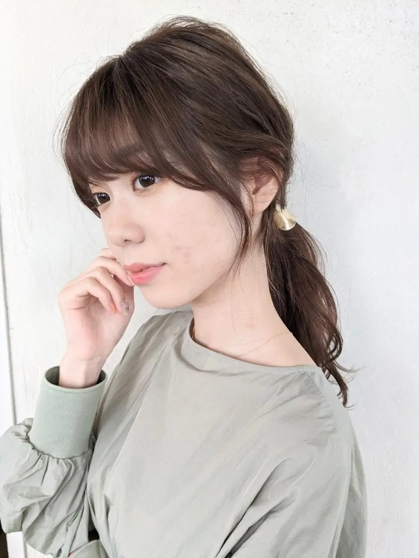 ロング カラー ヘアアレンジ カット ヘアカラー トリートメント kitin 吉祥寺 山岸花のヘアスタイル