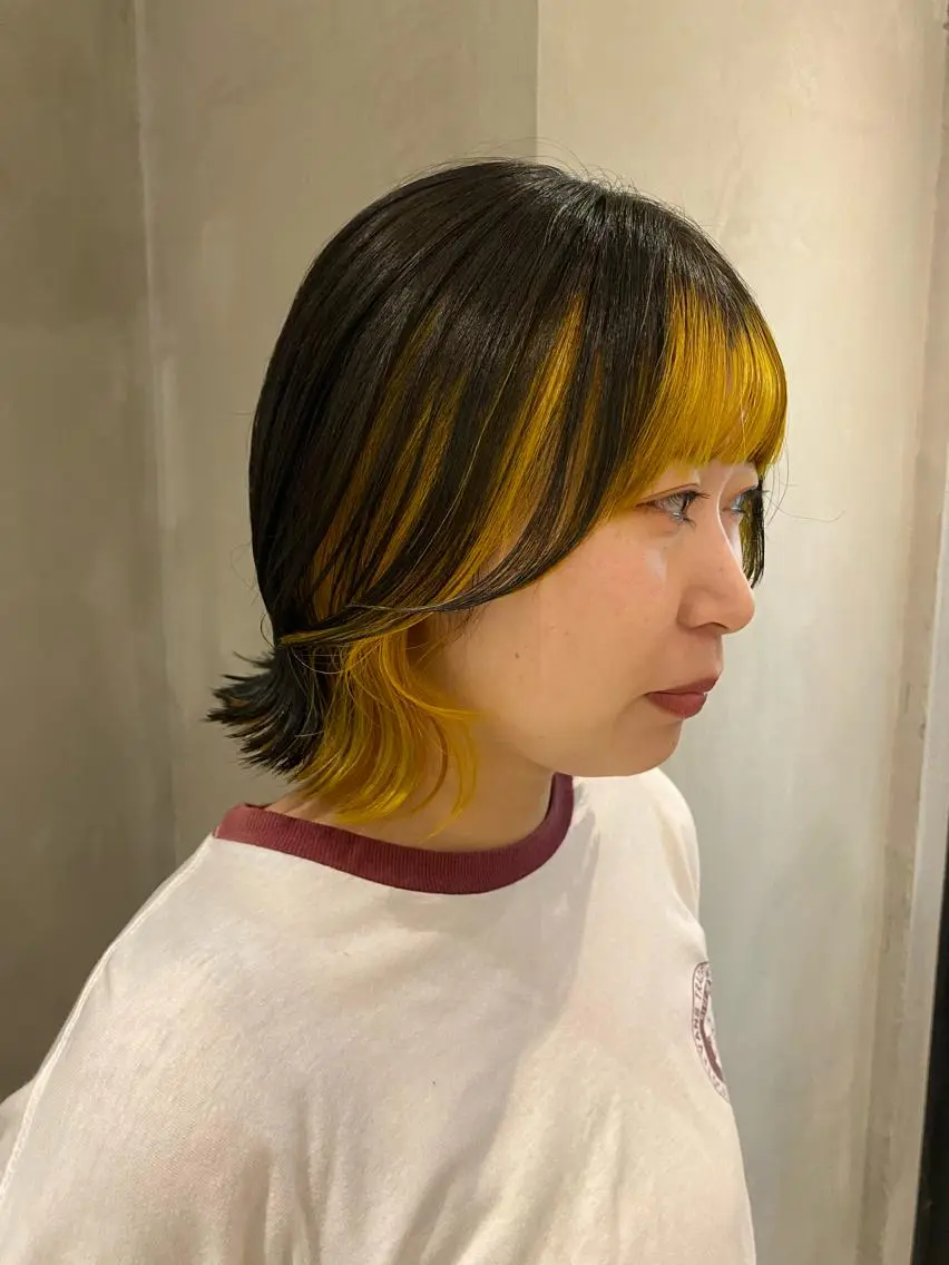 セミロング 新宿/顔周りカット +レイヤー＝しずく♩のヘアスタイル