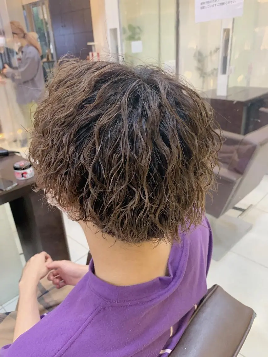 ショート 失敗しないパーマ 稲葉/草薙のヘアスタイル