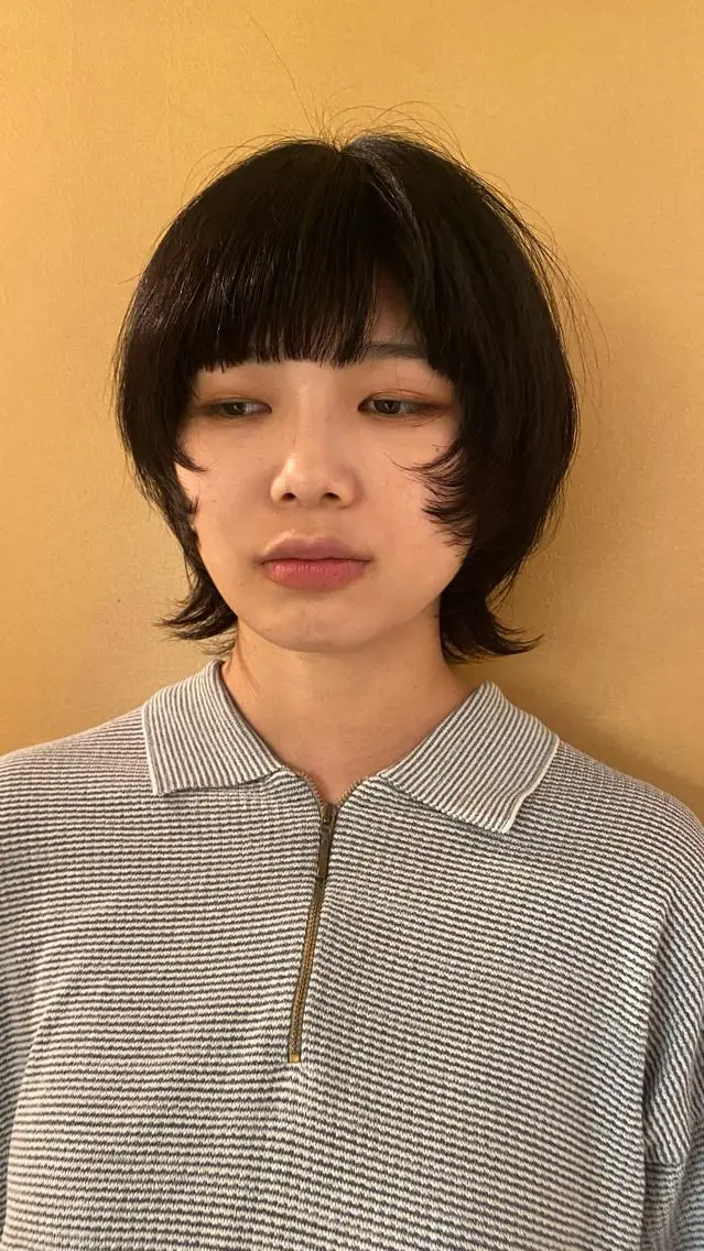 ミディアム ウルフカット Yuki☺︎パーマ レイヤーカットのヘアスタイル