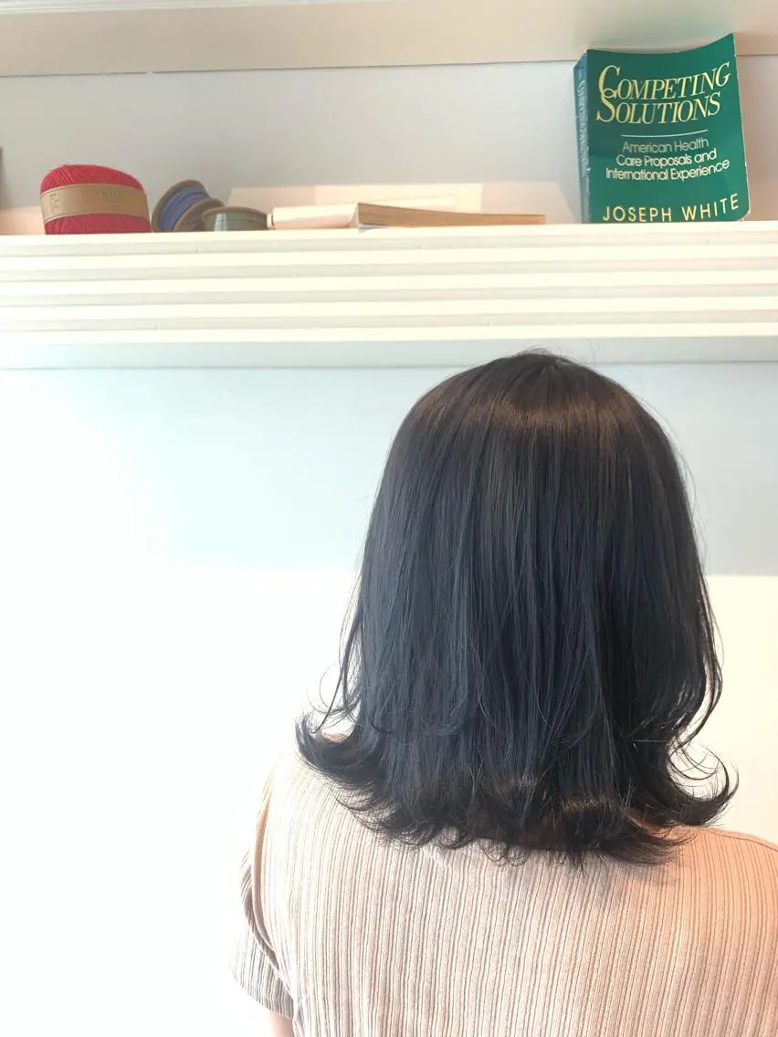ミディアム アッシュ ヘアカラー トリートメント ヘッドスパ ヘアセット 大宮/山口 竣也のヘアスタイル