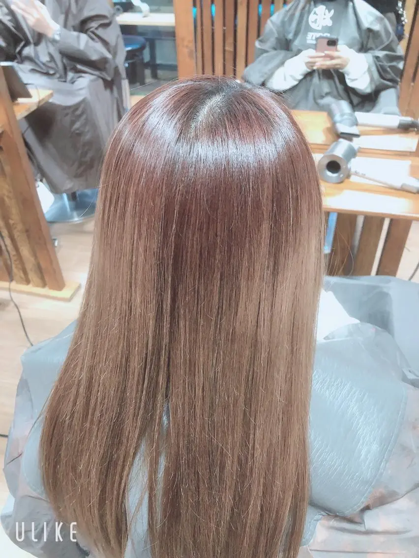 ロング トリートメント 酸熱トリートメント トリートメント 髪質改善×潤艶カラー ⭐️岡田崇彰のヘアスタイル