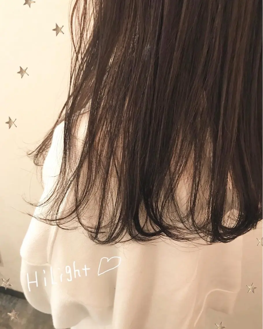セミロング カラー ハイライトカラー ハイライト 市川 千夏のヘアスタイル