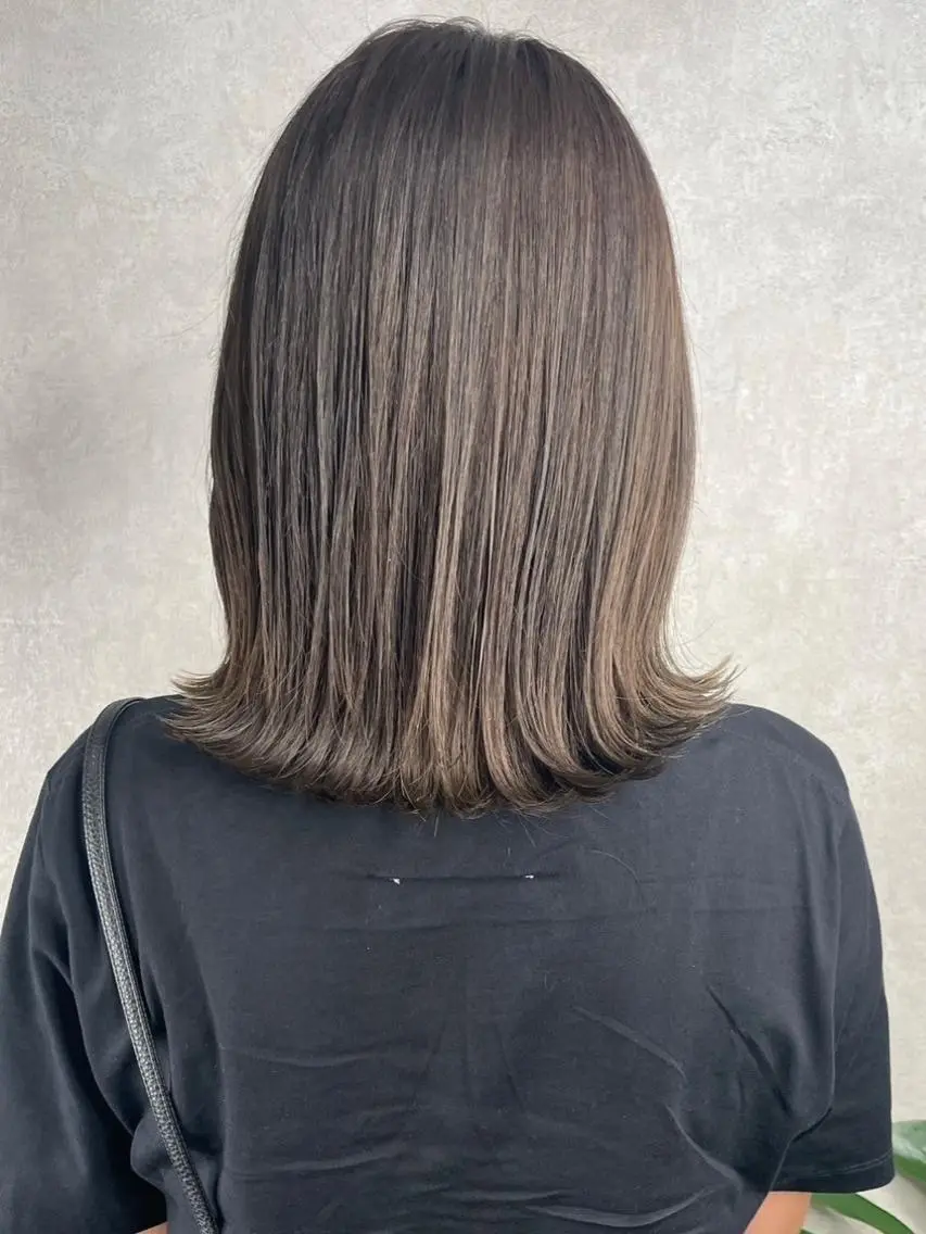 ミディアム 外国人風カラー ハイライト 髪質改善 似合わせカット トリートメント カット ヘアカラー BUCKS【天王寺】 バックス【駅30秒】のヘアスタイル