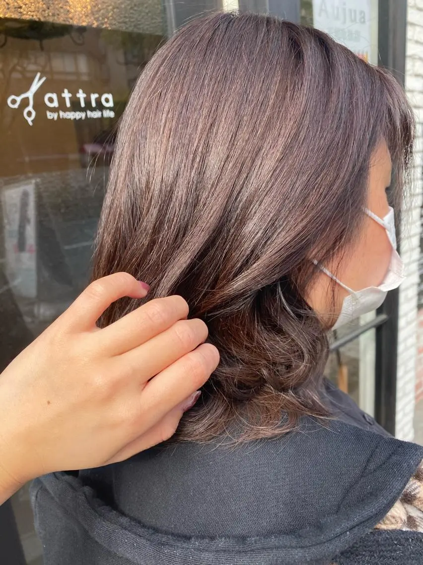 ミディアム カラー mo moのヘアスタイル