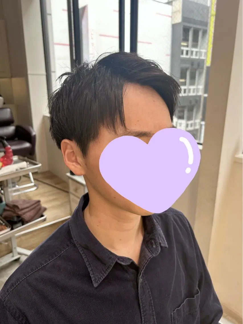 ショート メンズ ミユ🎀長さ出し 🎨デザインカラーのヘアスタイル
