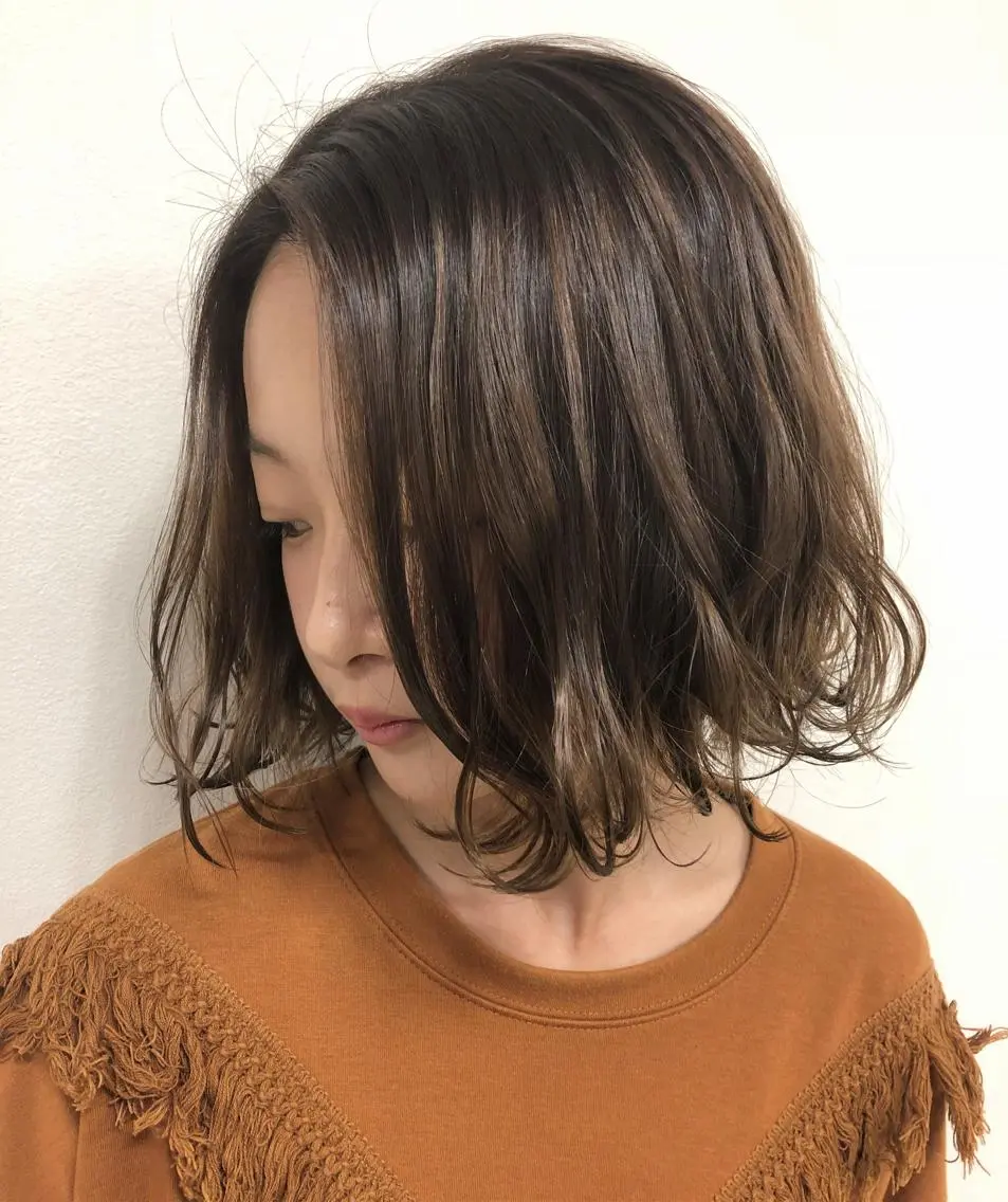 ミディアム カラー ヘアアレンジ ベージュカラー 透明感カラー グラデーションカラー enurk店 🍋 M I K U  *のその他イメージ