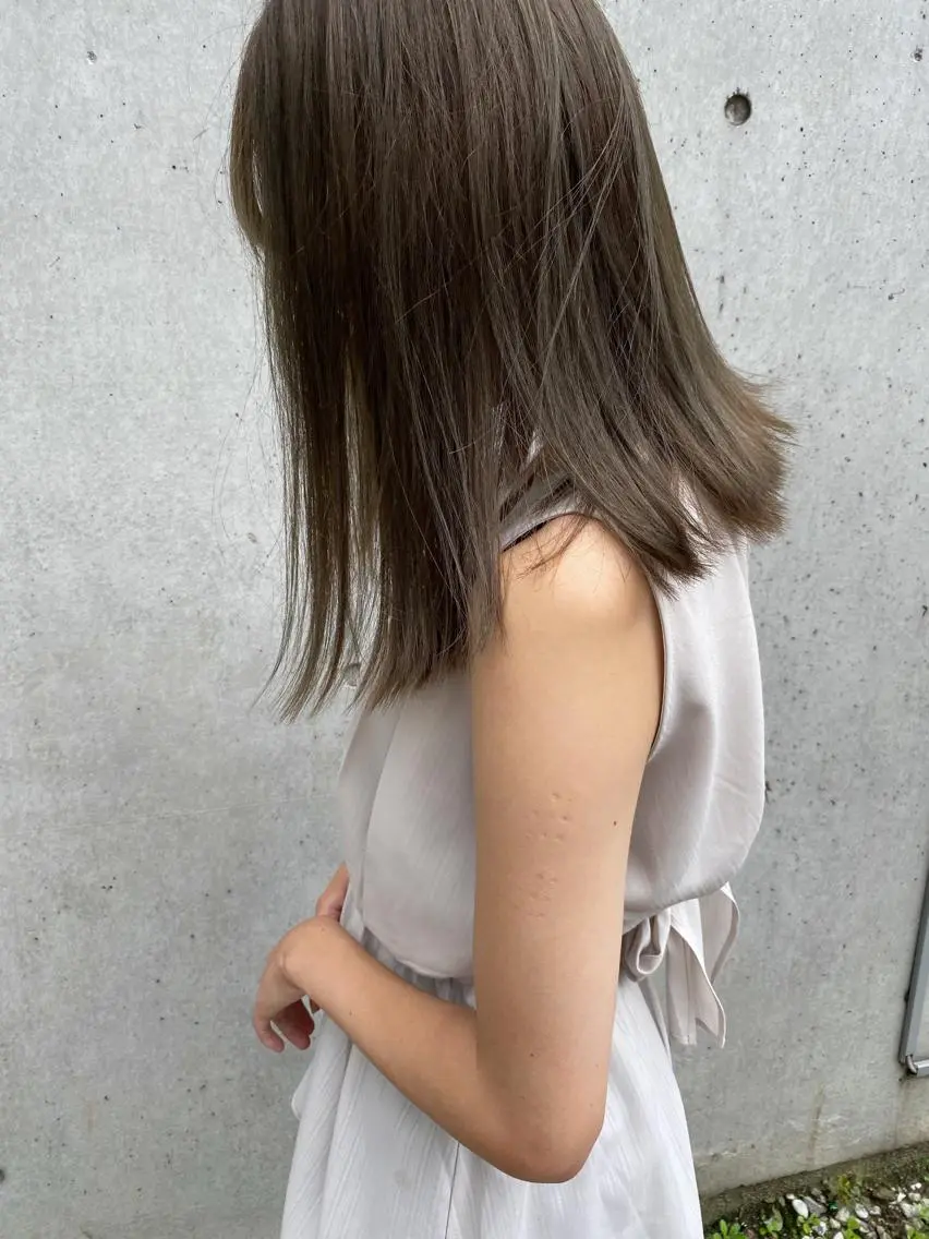 ミディアム カラー ベージュカラー オリーブベージュ 🌟アレンジが似合う カラー🌟Rumiのヘアスタイル