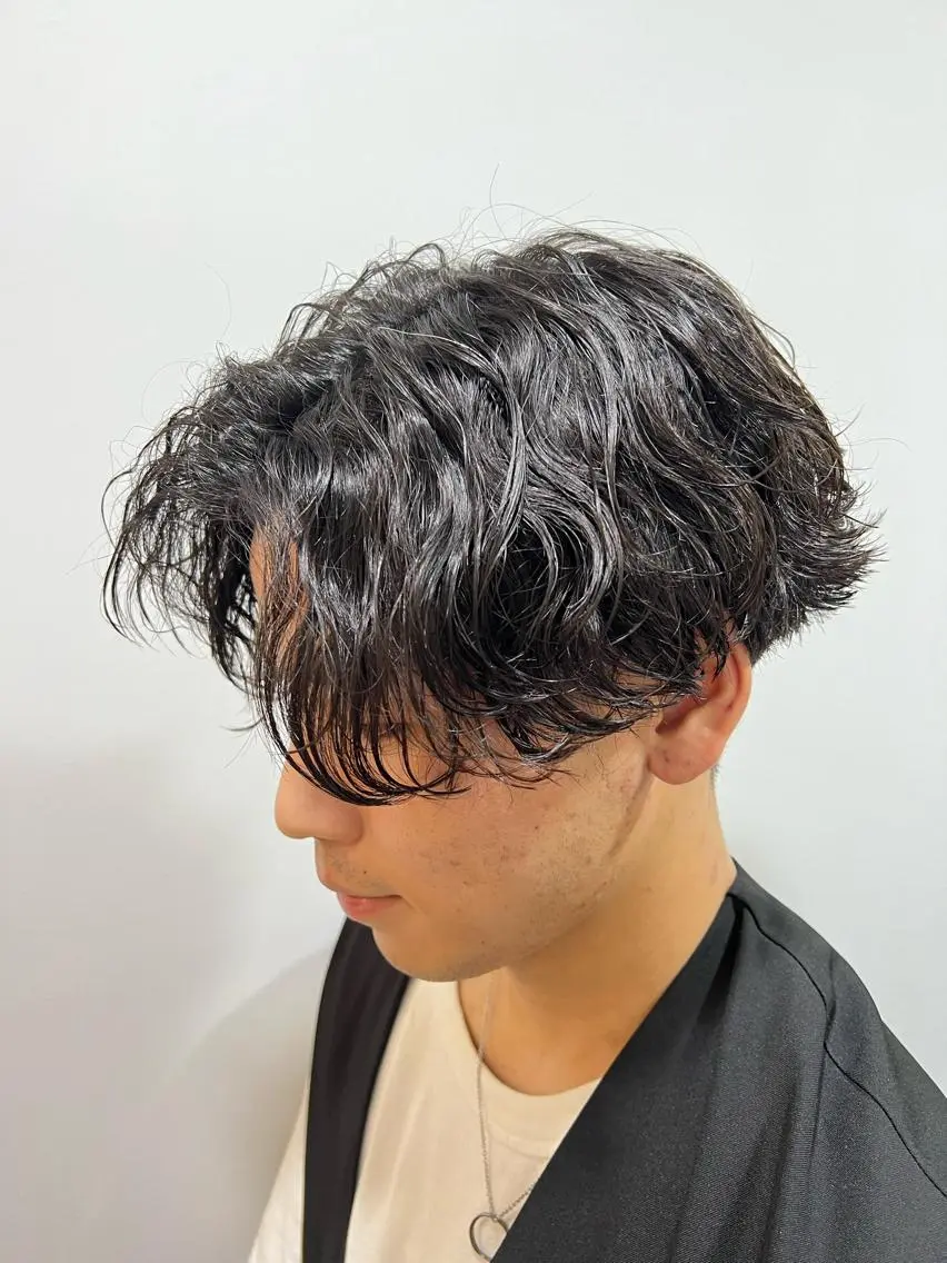 パーマ メンズ メンズパーマ 波巻きパーマ 🧸メンズ専門🧸 蛯名修人のヘアスタイル