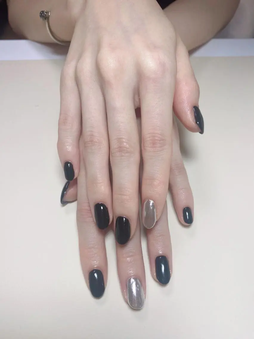 ネイル ミラーネイル ハンドネイル Nail Salon K 🧸美爪育成のネイルデザイン