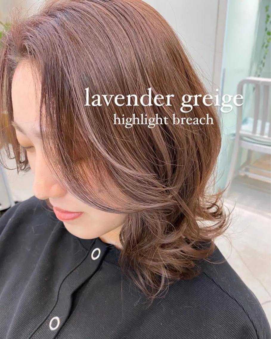 ミディアム カラー 岡野 静華のヘアスタイル