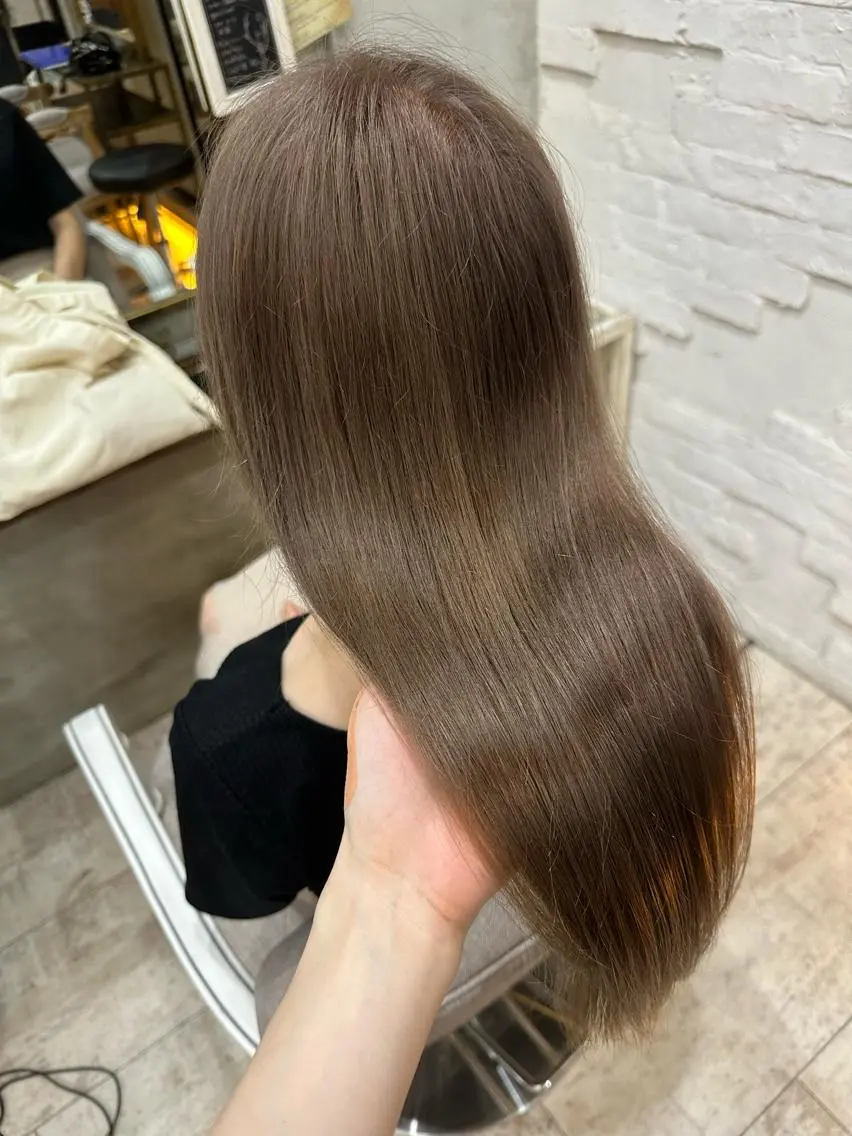 ロング カラー カット スパのヘアスタイル