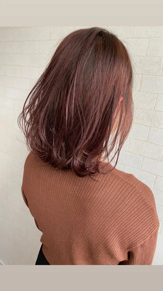 ミディアム カラー ボブ カット ヘアカラー トリートメント ツヤ髪になりたい方へ 🩷柴田知亜希のヘアスタイル