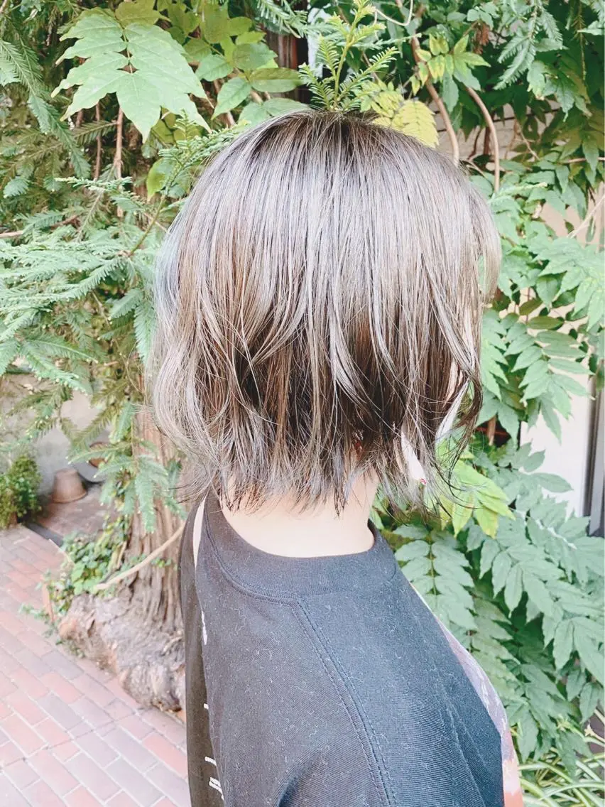 ミディアム カラー パーマ 小顔ショート✁ ⁂Yukari⁂のヘアスタイル