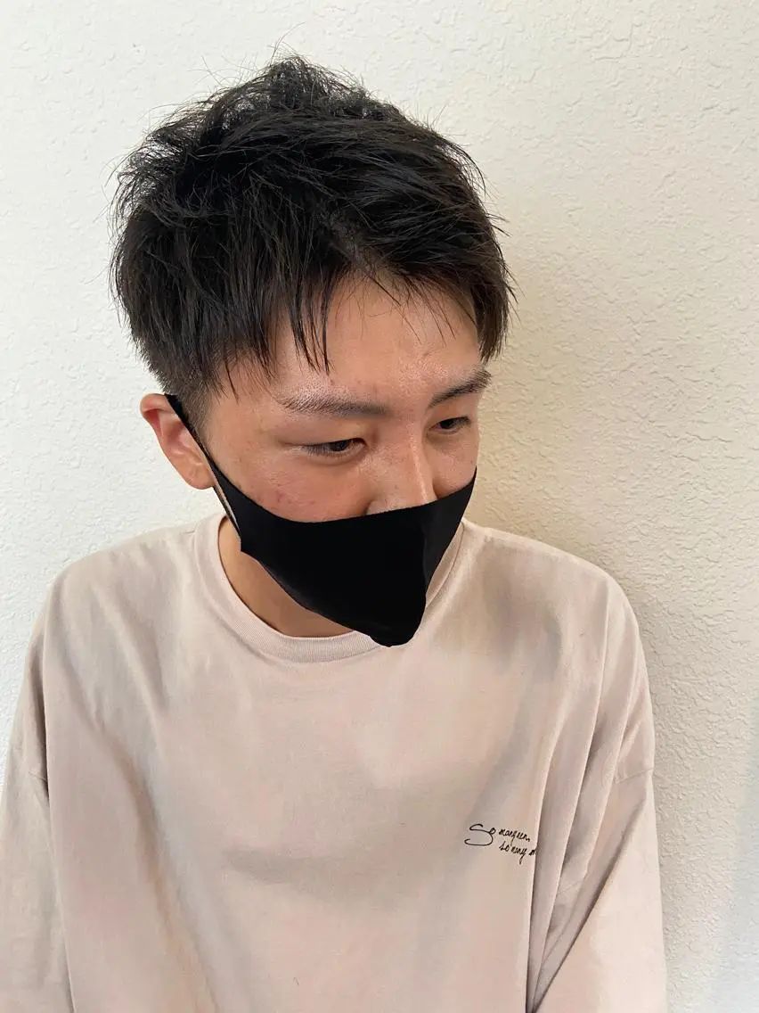ミディアム カラー パーマ ヘアアレンジ メンズ キッズ ネイル マツエク・マツパ アイブロウ モヒカン マッシュ 学生(メンズ向け) ソフトモヒカン メンズアイブロウ 久木原 ゆりのヘアスタイル