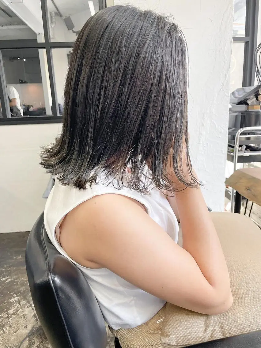 ショート カラー ヘアカラー トリートメント ✨ブリーチなし透明感 池袋 水野のヘアスタイル