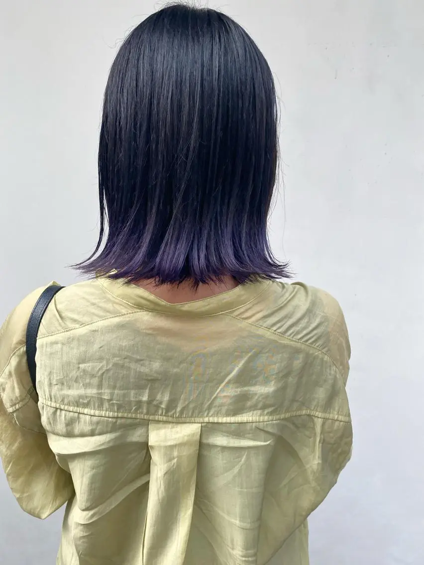 ミディアム カラー グラデーションカラー バイオレットカラー tonari 梅田、中崎町のヘアスタイル