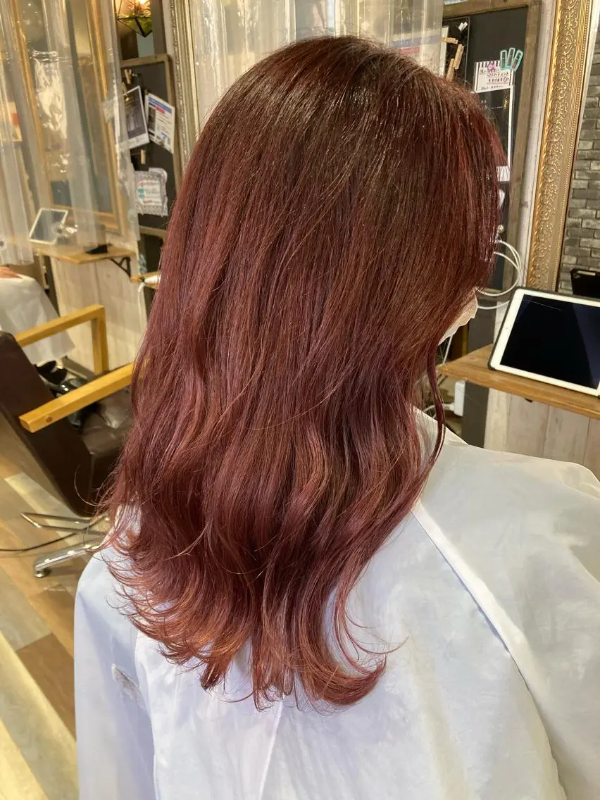 ロング カット ヘアカラー トリートメント 山崎 晃治のヘアスタイル