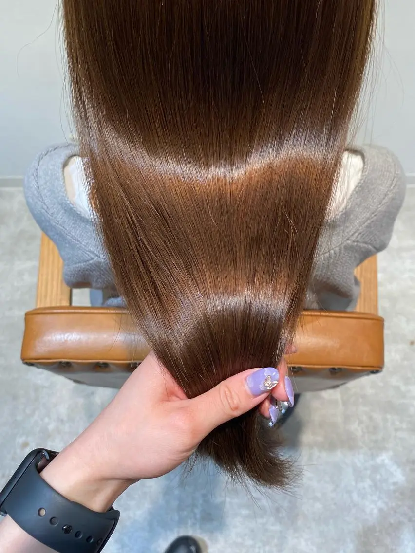ロング カラー ベージュカラー ブリーチ ブリーチなしカラー オスズ 🎀´-のヘアスタイル