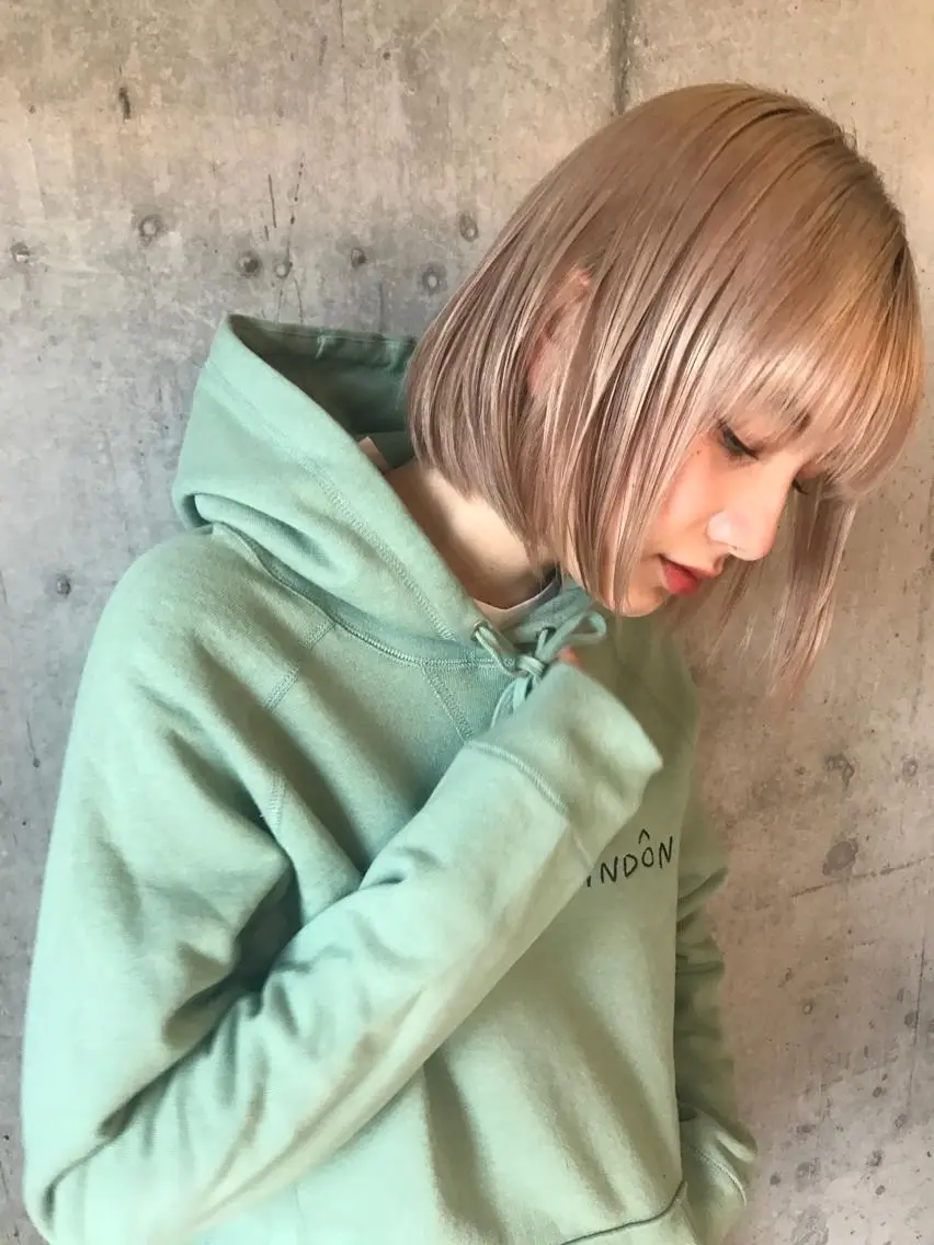 ミディアム 透明感カラー🌿ボブ ✨飛田 ケイのヘアスタイル