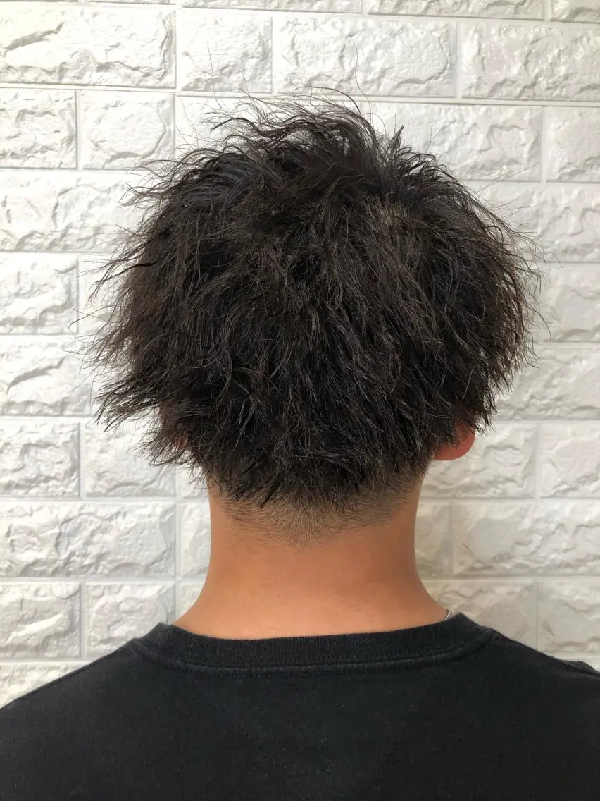 パーマ メンズ メンズパーマ 刈り上げ カット パーマ 北脇 健治のヘアスタイル