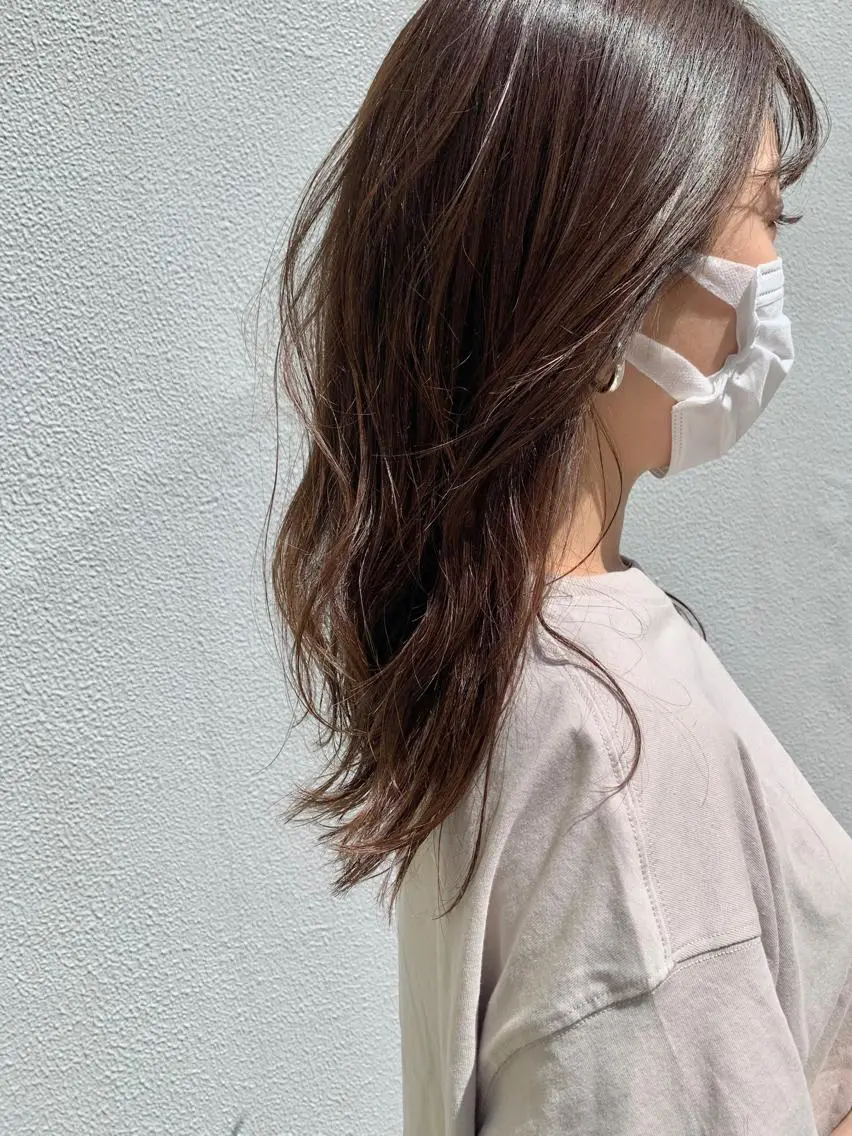 ロング カット 縮毛矯正 トリートメント 落合 妙佳のヘアスタイル