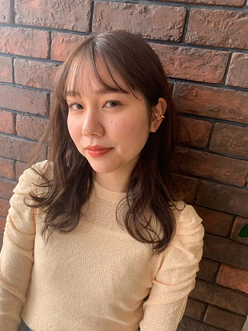 セミロング カラー カット ヘアカラー トリートメント hubhair レイヤー/透明感のヘアスタイル