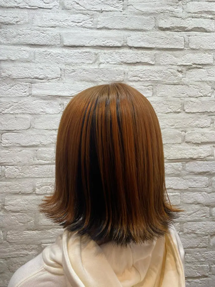 ミディアム カラー ブリーチ カット ヘアカラー トリートメント マンツーマンサロン 🤍Tanakaのヘアスタイル