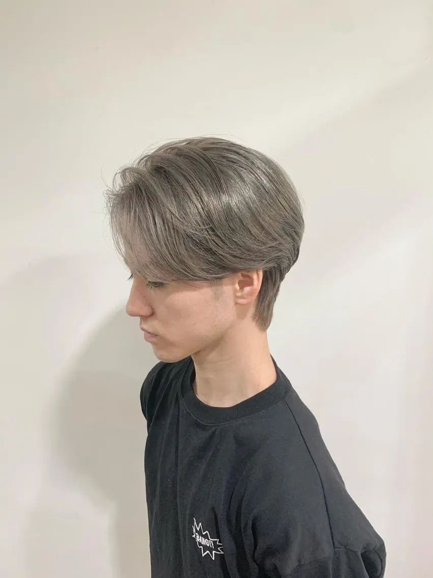 カラー メンズ グレージュ シルバー シルバーグレージュ 竹内 康浩のヘアスタイル