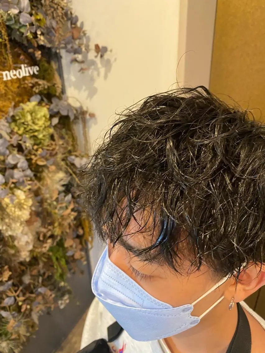 ショート カラー パーマ ヘアアレンジ メンズ カット パーマ メンズパーマの巨匠 鈴木純のヘアスタイル