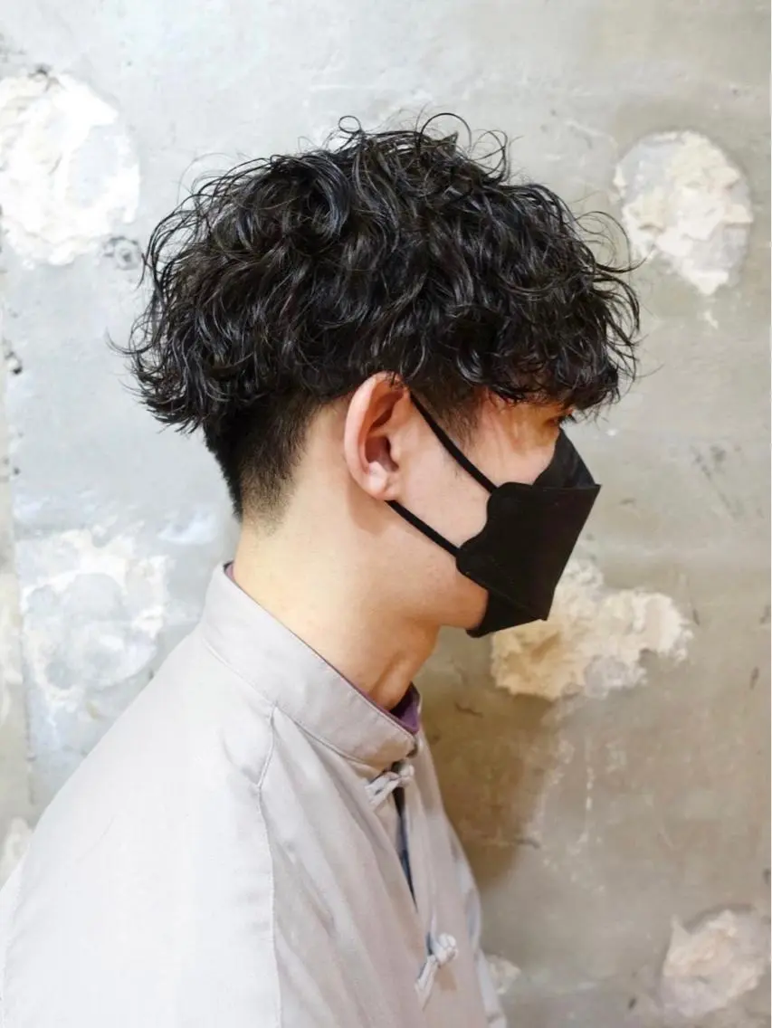 ショート パーマ メンズ メンズパーマ 波巻きパーマ tension 【テンション】のヘアスタイル