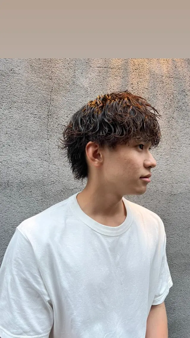 パーマ メンズ メンズパーマ 波巻きパーマ パーマ/透明感 🍃Hidetoraのヘアスタイル