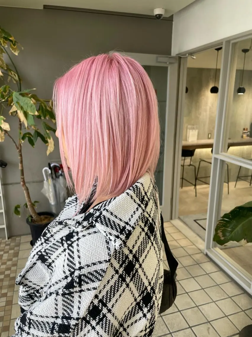 ショート カラー ヘアカラー トリートメント Lull1人美容室 バレイヤージュのヘアスタイル