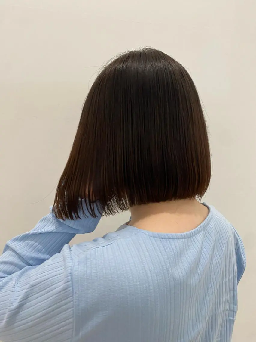 ショート ワンレンボブ ショートボブ ボブ 髪質改善 ショートヘア 🌿レイヤー/ブリー チ/🌿JINのヘアスタイル